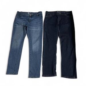 A set of two pairs of Wonder Nation Blue and Dark Blue Jeans Set
